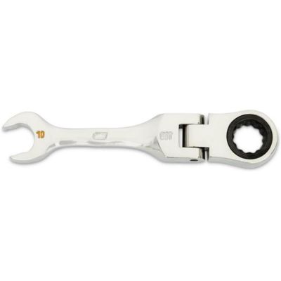 KDT86860 image(0) - GearWrench 10mm 90-Tooth 12 Point Stubby Flex Combination Ratcheting Wrench