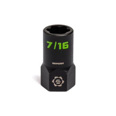 GETXAS32 image(0) - Grip Edge Tools 7/16" 1/4" Dr RPT Socket Extractor with FORS (Standard Length)