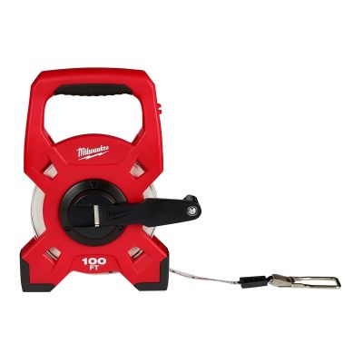 MLW48-22-5201 image(0) - Milwaukee Tool 100 Ft. Steel Open Reel Long Tape Measure