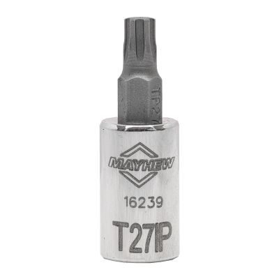 MAY16239 image(0) - Mayhew Mayhew T27IP Torx Plus&reg; Short Insert Socket Bit, 1/4-Inch Drive