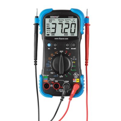 EPI3340 image(0) - Equus Products 3340 Professional Automotive Digital Multimeter, Black