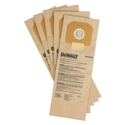 DWTDWV9401 image(0) - DEWALT Paper Bag (5 Pack) for Dust Extractors