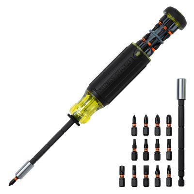 KLE32303 image(0) - Klein Tools 14-in-1 Multi-Bit Adjustable Length Screwdriver