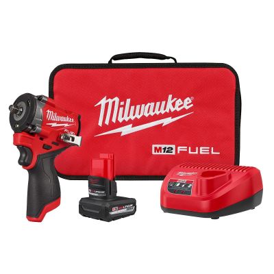 MLW2562-21 image(0) - Milwaukee Tool M12 FUEL Stubby 3/8 Inch Impact Wrench Kit