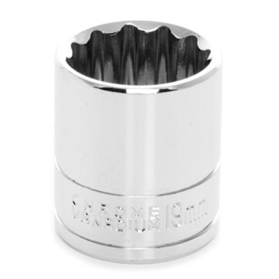 WLMW38819 image(0) - Wilmar Corp. / Performance Tool 3/8" Drive 19mm 12pt Socket