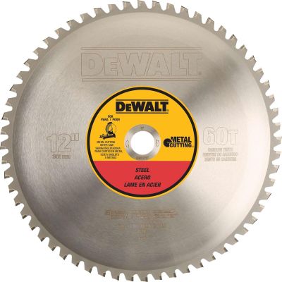 DWTDWA7737 image(0) - DEWALT 60 Teeth Heavy Gauge Ferrous Metal Cutting 1-Inch Arbor, 12-Inch
