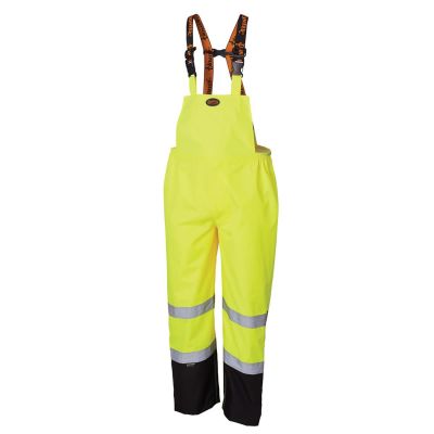 SRWV1200461U-XL image(0) - Pioneer 300D Ripstop Waterproof Safety Bib Pant  - Color:  Hi-Vis Yellow/Green  - Size: XL