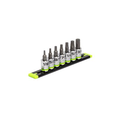 GETGE7BSSHSRPT image(0) - Grip Edge Tools 7-PC 3/8'' Dr Short SAE RPT Hex Driver Set