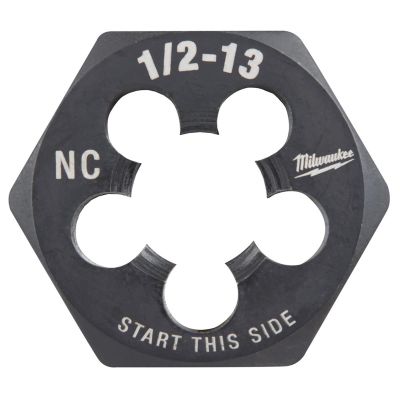 MLW49-57-5360 image(0) - Milwaukee Tool 1/2"-13 NC 1-Inch Hex Threading Die