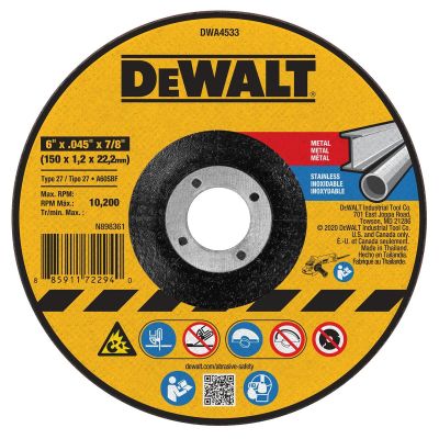 DWTDWA4533 image(0) - DEWALT General Purpose Cutting Wheels