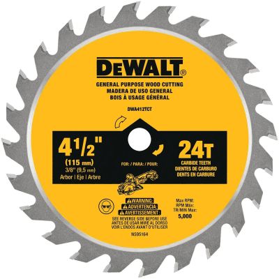 DWTDWA412TCT image(0) - DEWALT 4-1/2 IN Circular Saw Blade
