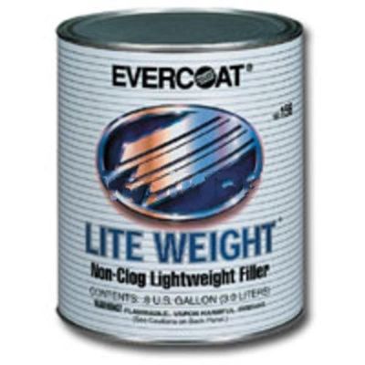 FIB156 image(0) - Fibre glass Evercoat LITE WEIGHT 100156 Professional Lightweight Body Filler, 3 L Can, Gray, Liquid