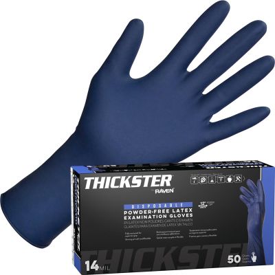 SAS6604-20 image(0) - SAS Safety Thickster Powder-Free Exam Grade Latex Disposable Gloves - 14 Mil - 50PK - X-Large