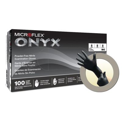 MFXN641-CASE image(0) - Microflex GLOVE ONYX N64 NITRILE S