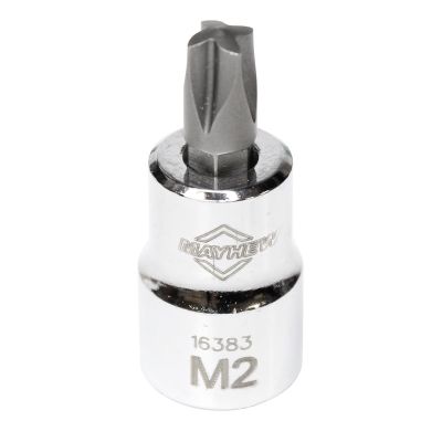 MAY16383 image(0) - Mayhew Mayhew No. 2 Mortorq&reg; Short Insert Socket Bit, 3/8-Inch Drive