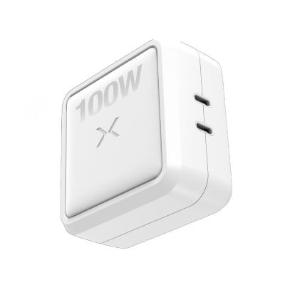 NOCX100W image(0) - NOCO Company XGrid X100 100W USB-C 2-Port Charger with GaN Fast Charging - White