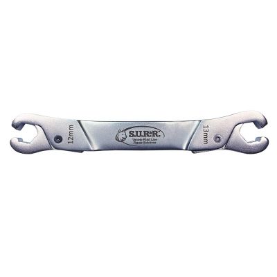 SRRRLW1213 image(0) - S.U.R.&R. Versatile line wrench featuring unique ratcheting push on / pull off operation. Designed for convenient, single-handed use. Sizes: 12mm (15/32”) & 13mm (1/2”)