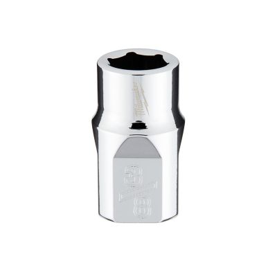 MLW45-34-9062 image(0) - Milwaukee Tool 3/8" Drive 3/8" SAE 6-Point Socket with FOUR FLAT Sides, Vanadium Steel, Chrome