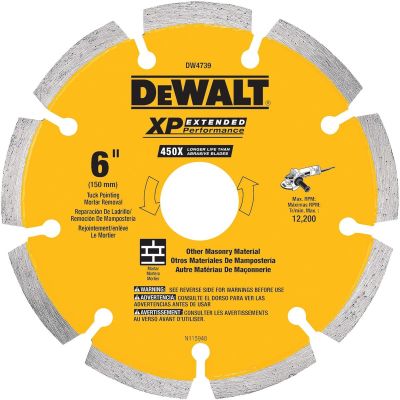 DWTDW4739 image(0) - DEWALT 0.250 Xp Diamond Tuck Point Blade, 6-Inch