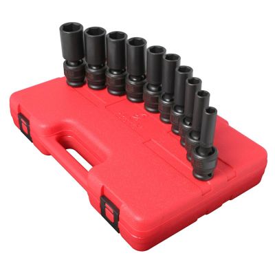 SUN2659 image(0) - SUNEX SOCKET SET IMPACT 1/2IN. DRIVE 10PC UNIV DEEP SAE