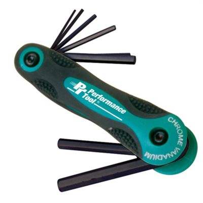 WLMW80283 image(0) - Wilmar Corp. / Performance Tool 8 Piece Metric Folding Hex Key Set