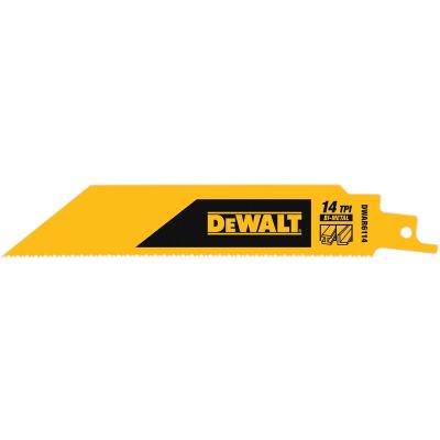 DWTDWAR6114-15 image(0) - DEWALT 6 In Bi-Metal Reciprocating Saw Blade 14 TPI (15 Pack)