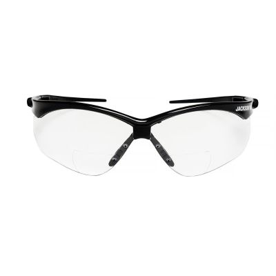SRW50042 image(0) - Jackson Safety Safety Glasses - SG Series - Clear 2.5 Readers Lens - Black Frame - Hardcoat Anti-Scratch - Indoor