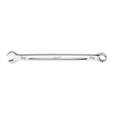 MLW45-96-9410 image(0) - Milwaukee Tool 5/16" SAE Combination Wrench, 12-Point, Steel, Chrome, Ergonomic, I-Beam Handle