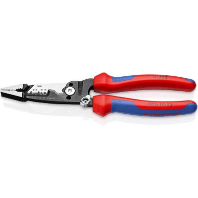 KNP13728SBA image(0) - KNIPEX Forged Wire Strippers packaged in clam shell- Multi-Component Handle
