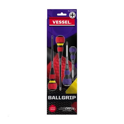 VES2304JSPB image(0) - Vessel Tools BALL GRIP JIS Screwdriver 4PCS. Set