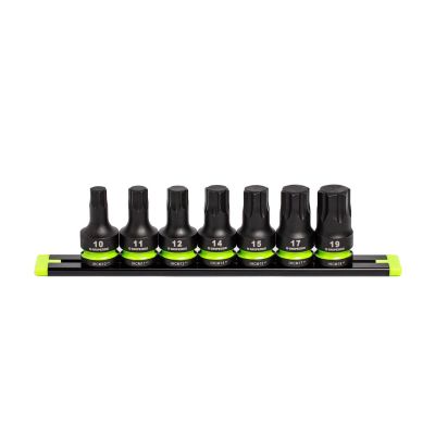 GETIHCM7S image(0) - Grip Edge Tools 7-PC 1/2" Dr Short Metric Impact RPT Hex Driver Set