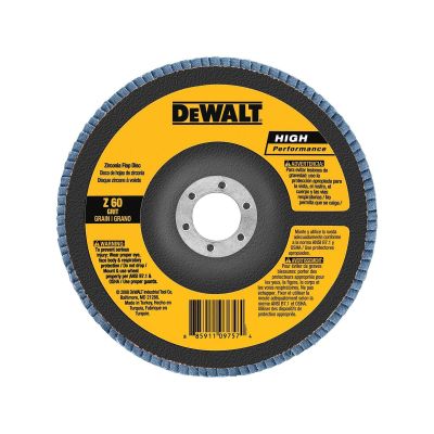 DWTDW8315 image(0) - DEWALT 5-Inch By 7/8-Inch 36-Grit Zirconia Flap Disc