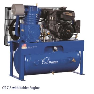 QAC2020014001 image(0) - Quincy Compressors 5 HP 30 Gallon Two-Stage Horizontal 230V 1PH Air Compressor - Model D207Y30HC