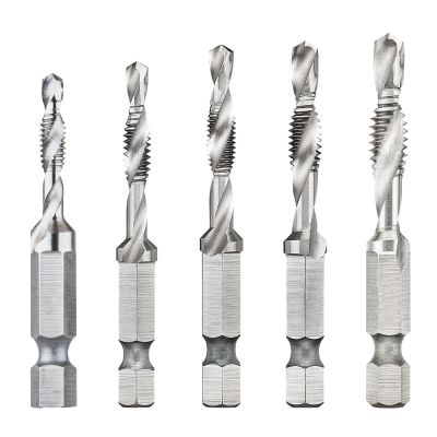 DWTDWADTQTR5SET image(0) - DEWALT Drill Tap Set, Impact Ready, 1/4-Inch, 5-Piece