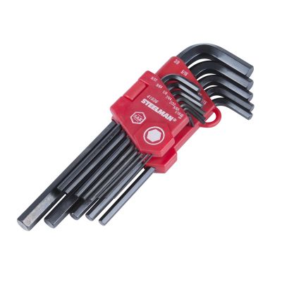 JSP41936 image(0) - J S Products (steelman) 13-Piece Long Arm Hex Key Wrench Set, Inch (SAE)