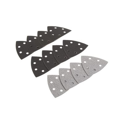 DWTDWASPTRI image(0) - DEWALT Sandpaper Assortment, Hook And Loop Triangle, 12-Pack