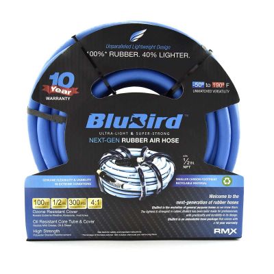 BLBBB12100 image(0) - BluBird Rubber Air Hose Assembly 1/2" x 100'