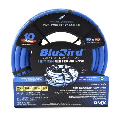 BLBBB1425 image(0) - BluBird Rubber Air Hose Assembly 1/4" x 25'
