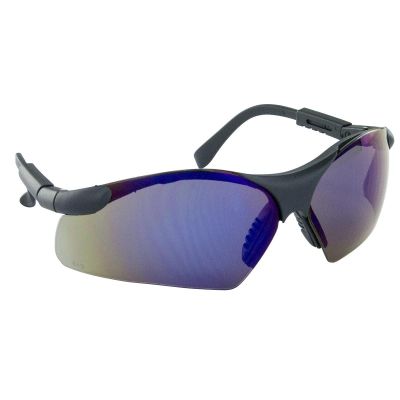 SAS541-0005 image(0) - Sidewinders Safe Glasses w/ Black Frame and Blue Mirror Lens in Polybag