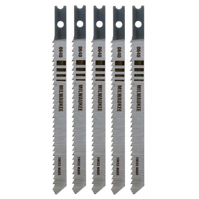 MLW48-42-0640 image(0) - Milwaukee Tool JIG SAW BL HCS 10T 4L 5pk