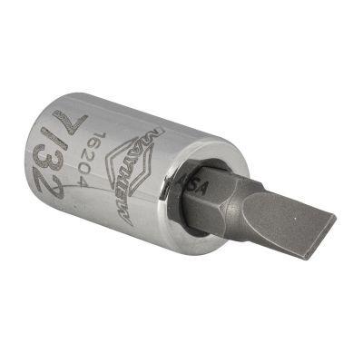 MAY16204 image(1) - Mayhew Mayhew 7/32-Inch Slotted Short Insert Socket Bit, 1/4-Inch Drive