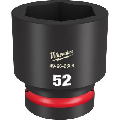 MLW49-66-6608 image(0) - Milwaukee Tool SHOCKWAVE Impact Duty  1"Drive 52MM Standard 6 Point Socket