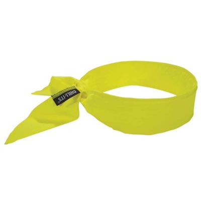 ERG12397 image(0) - Ergodyne 6702 Lime Evap. Cooling Bandana - Embedded Polymers - Tie