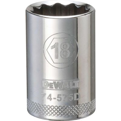 DWTDWMT74575OSP image(0) - DEWALT 001Pc 12Dr Socket-12Pt-18