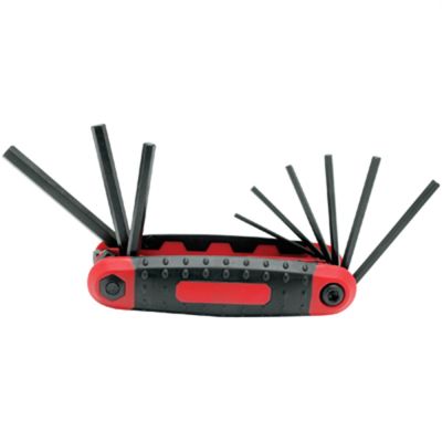 WLM1402 image(0) - Wilmar Corp. / Performance Tool 9 Piece SAE Folding Hex Key Set