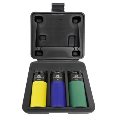 COUCBBS12-S3T image(0) - Counteract Auto/LT/Trailer Deep Thin Wall Impact Socket - 1/2" Drive - 3pc Set - 22mm, 7/8", 15/16"