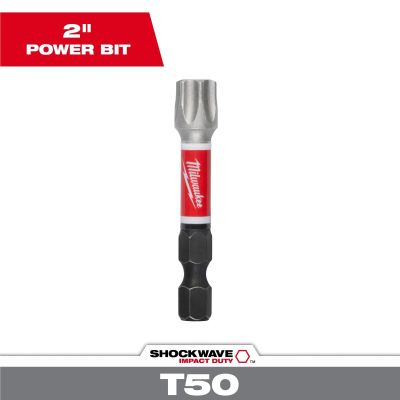MLW48-32-6001 image(0) - Milwaukee Tool SHOCKWAVE Impact Duty 2 Inch T50 Impact Bit 1Pk
