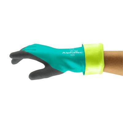 ASL58735090 image(1) - Ansell AlphaTec 58735 SIZE 9 Cut Protective Chemical-Resistant Gloves (Sold by Case)