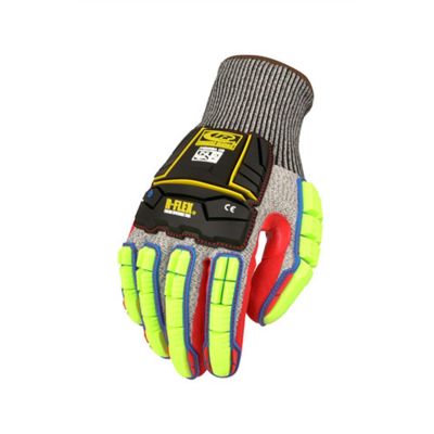 RIN065-11 image(0) - Ringers Ringers R065 R-Flex Nitrile Half-Dipped Impact Gloves Extra Large