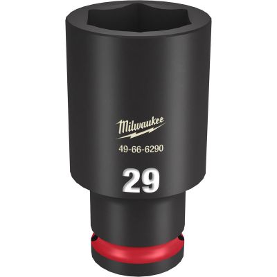 MLW49-66-6290 image(0) - Milwaukee Tool SHOCKWAVE Impact Duty  1/2"Drive 29MM Deep 6 Point Socket